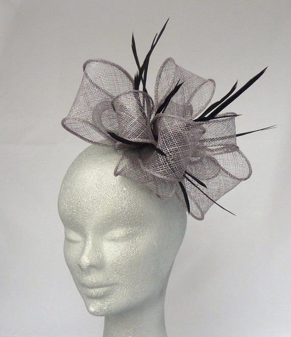 Silver Grey Daisy Fascinator Headpiece by BEVERLEYSBOUTIQUE123