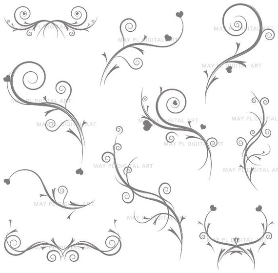 free wedding invitation swirls clipart - photo #25