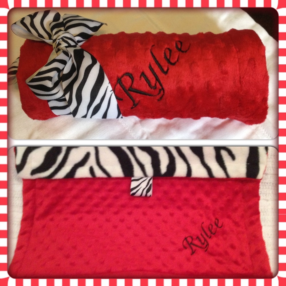 NEW iTEM ZEBRA Blanket Baby Girl Boutique by BabyCakesByBella