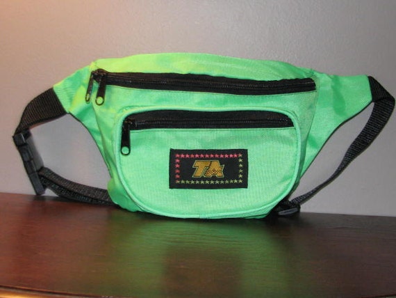 90's NEON Green Fanny WAIST Pack // Vintage by TheGirlSaidYes