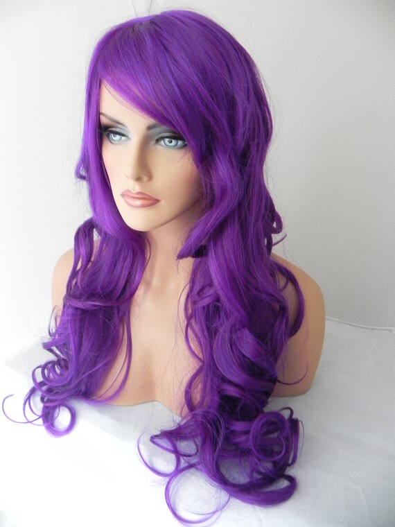 Purple / Long Curly Layered Wig Mermaid Hair Lolita by ExandOh