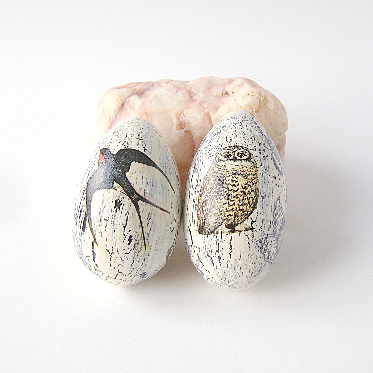 Easter Decorative Wooden Eggs Vintage style Rustic Easter