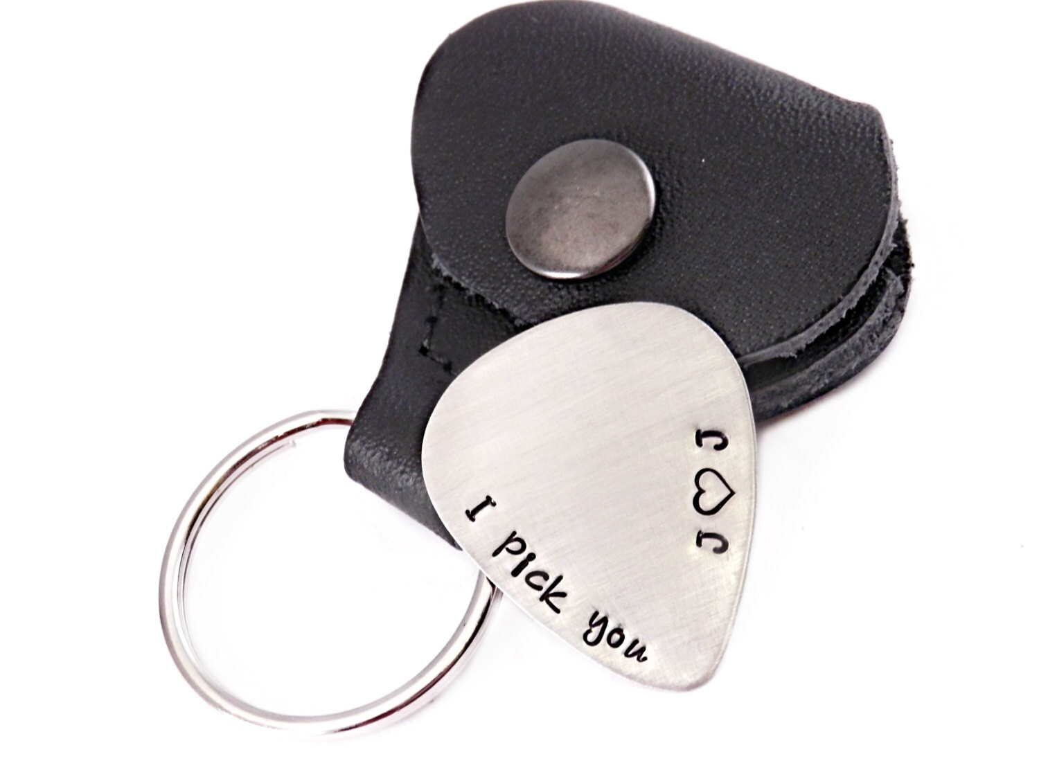 Personalized Guitar Pick Leather Case Personalized Pick