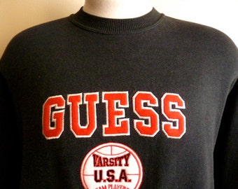 guess crew neck jumper