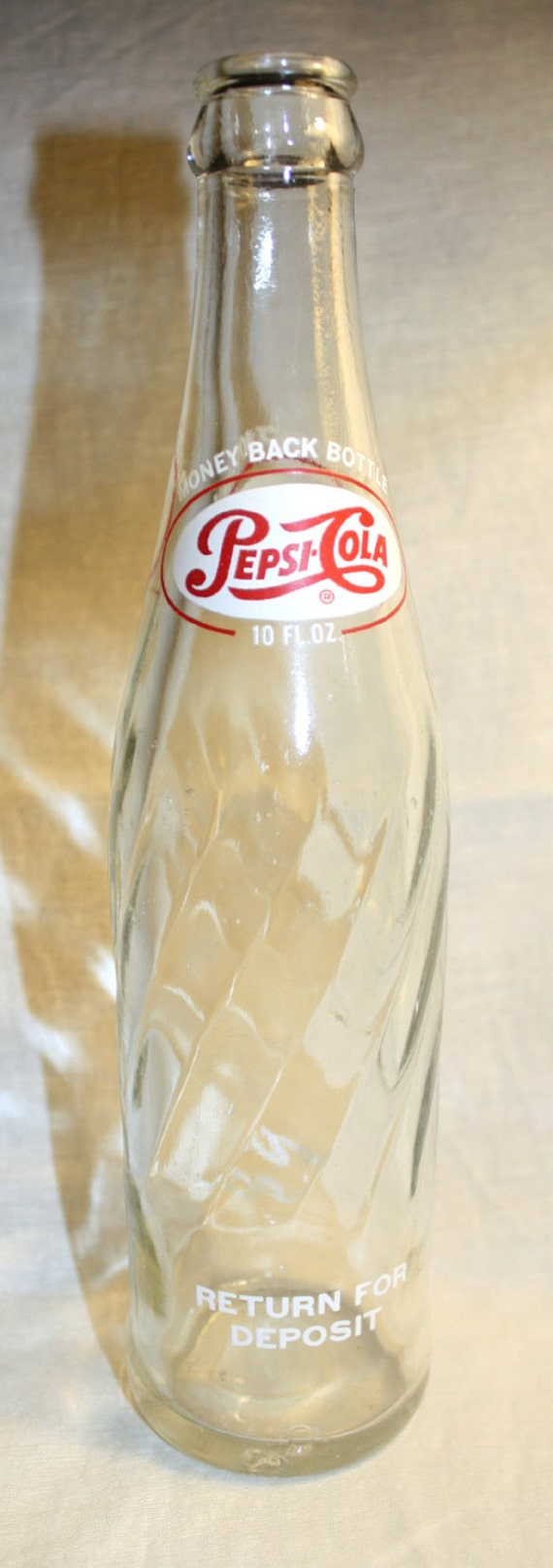 Items similar to Collectible Pepsi Bottle, 10 oz. ACL Label, Dual Label ...