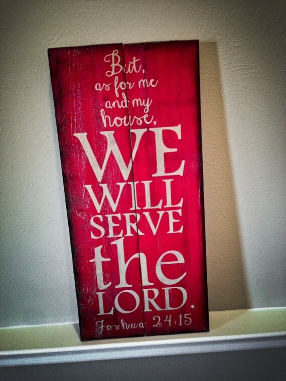 Scripture Art Wooden Sign Joshua 24:15