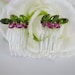 Green Hair Comb, Pink Bridal Hair Comb, Pink Bridal Hair Accessories, Green Bridal Hair Accessories, Crystal Hair Comb