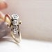 RESERVED For Tamara : Final Payment // Vintage Old European Cut Diamonds 18K gold Engagement Ring- Art Nouveau
