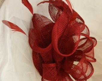 Cherry Red Lily Fascinator