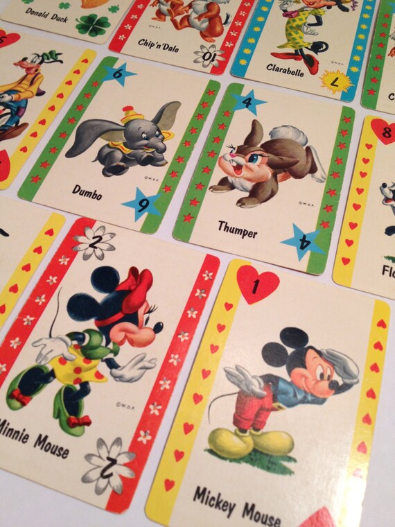 11 Disney Cards Vintage Disney Playing Cards Donald Duck