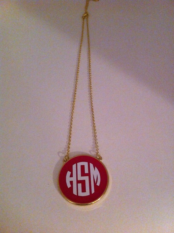 Items similar to Monogrammed Gold Soft Chain Necklace on Etsy