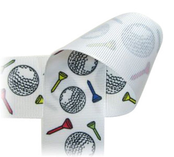 Items similar to GOLF Ribbon 1 1/2" Grosgrain Ribbon Sports Ribbon
