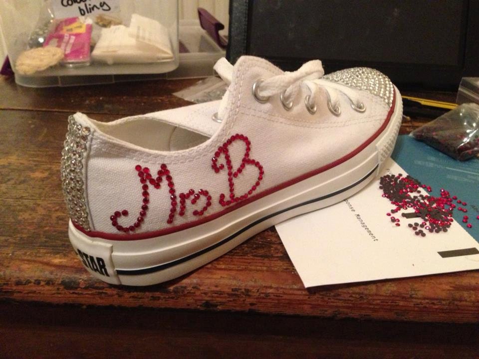 Personalised wedding converse party bling sneakers