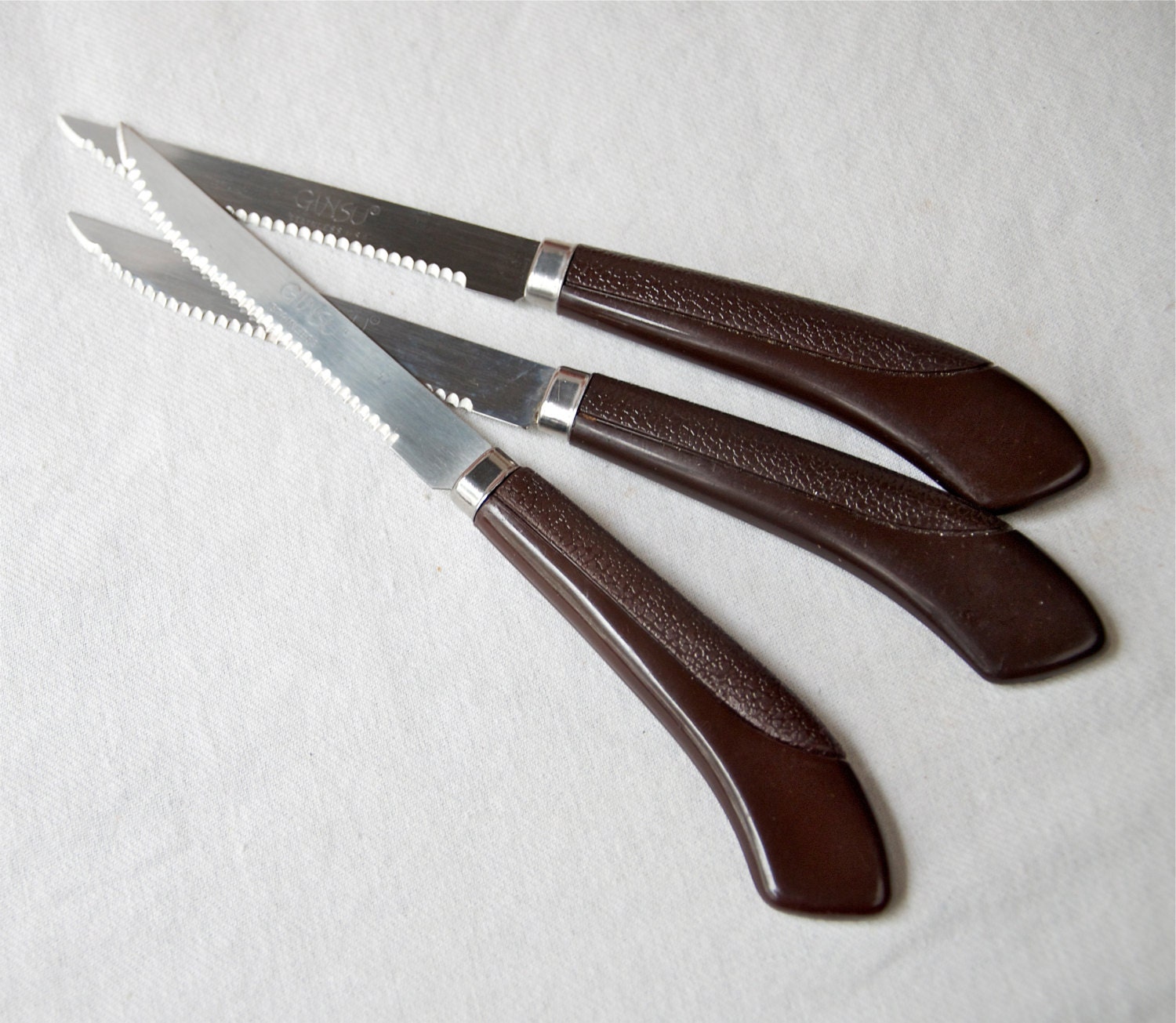 3 Vintage Ginsu Knives...stainless Steak By 180degreesvintage