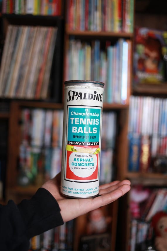 Vintage Spalding Tennis Ball Container metal