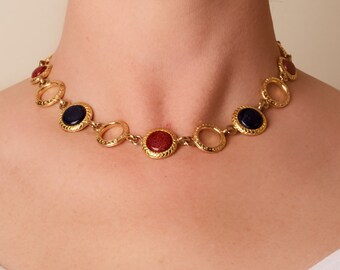 Liz Claiborne Sandstone and Gold Tone and Choker
