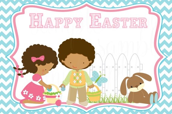 Happy Easter -Kids Easter Egg Hunt Party Invitation - Printable DIY File Il_570xn