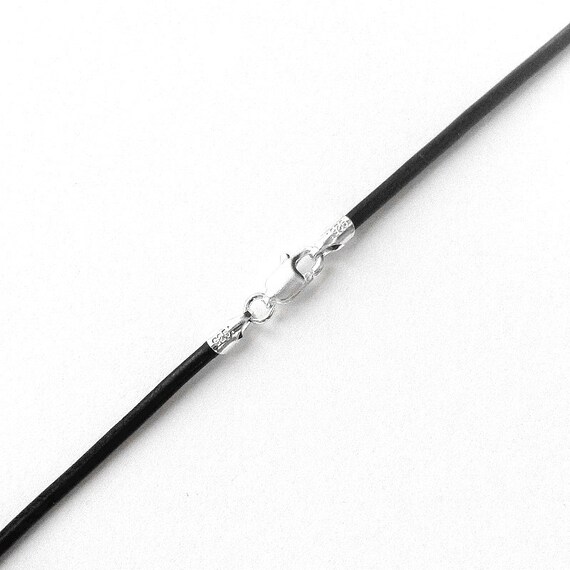 2mm 20 inch Black Necklace Leather Cord Mens Necklace Chain