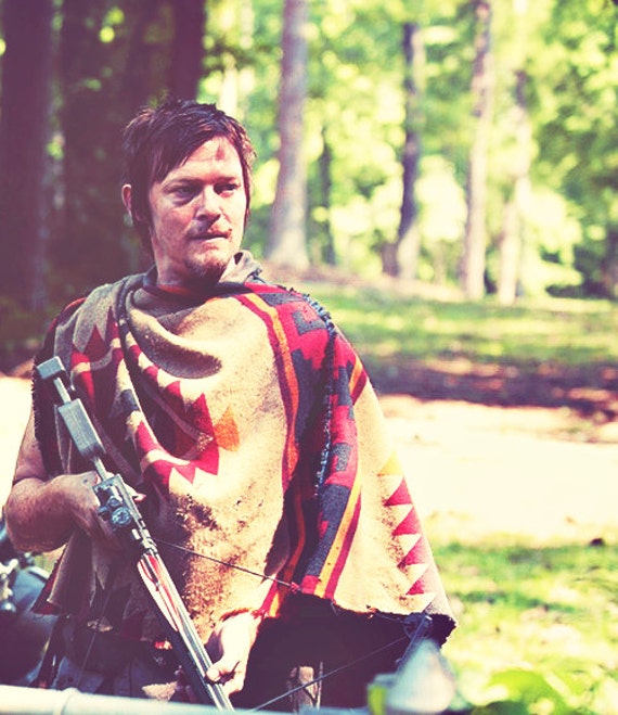 Daryl Dixon Poncho in Woven Native American by PaisleyPurveyorToo