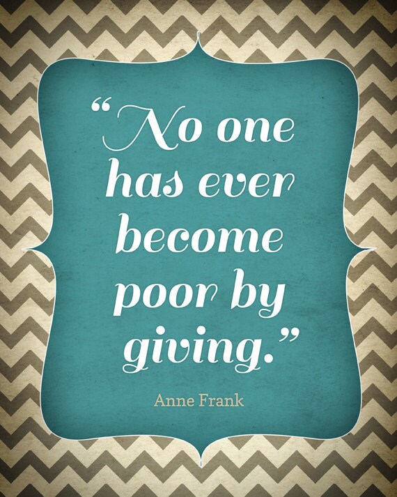 Items similar to Quote by Anne Frank - 