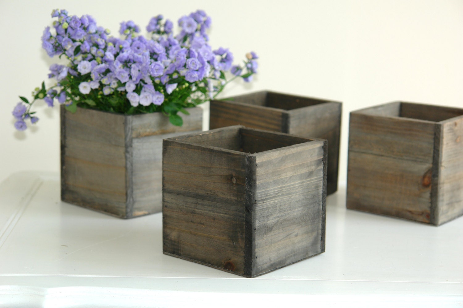 wood box wood boxes woodland planter flower rustic by 