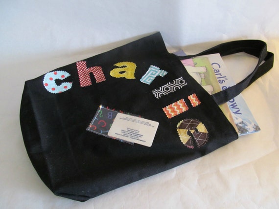 Personalized Child's Library Tote Bag - With Library Card Holder