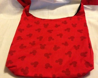 Shadow Mickey Hobo REVERSIBLE CrossBody Bag / purse
