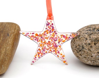 Fused Glass Star Suncatcher - Ornament