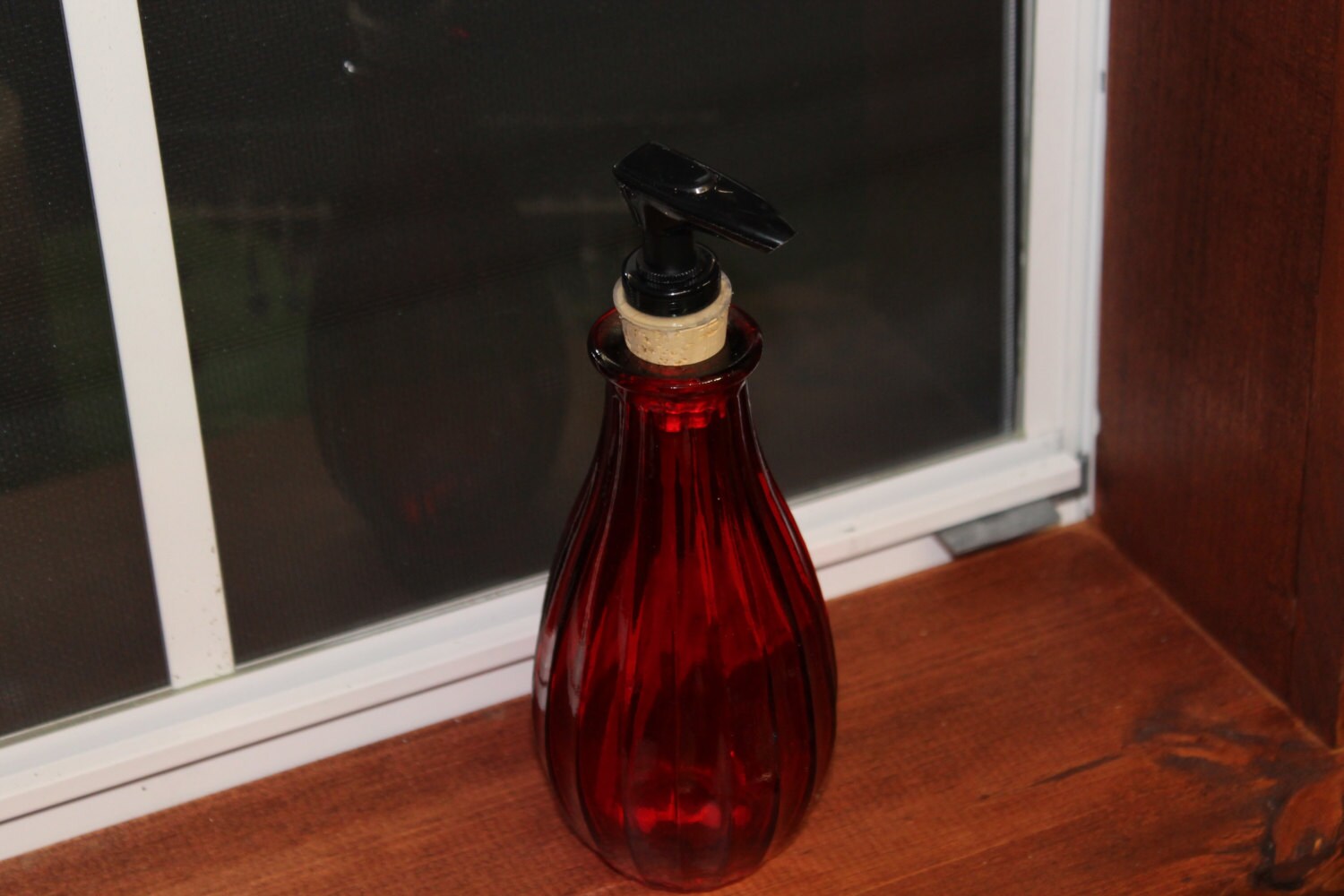 Red Soap Dispenser