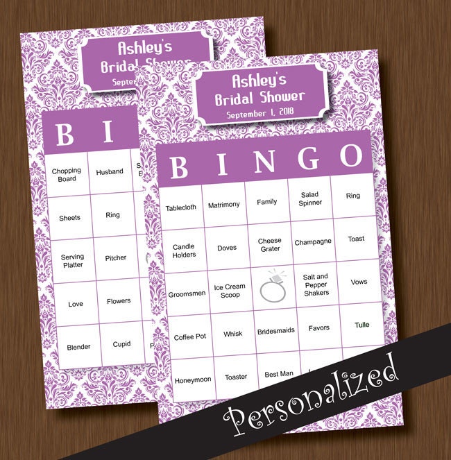 Instant Download BINGO 110 Unique Printable Personalized