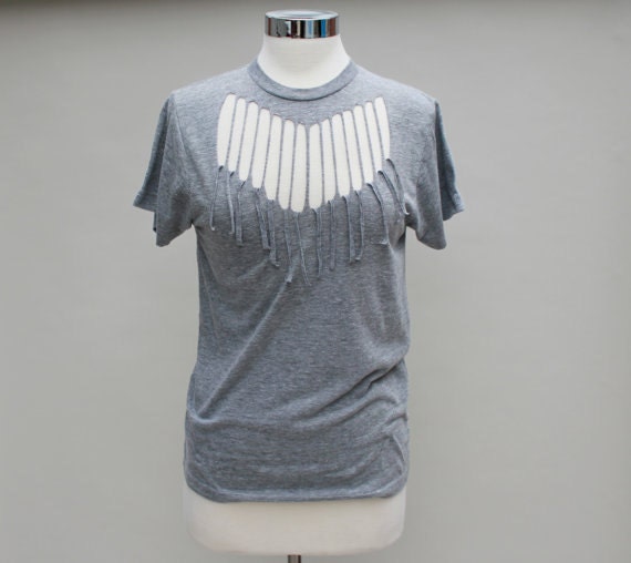 fringe cut tshirt