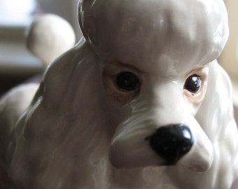 White Beswick Poodle, Made In England