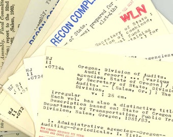 200 Vintage Library Card Catalog Cards Index Cards, Used from Portland ...