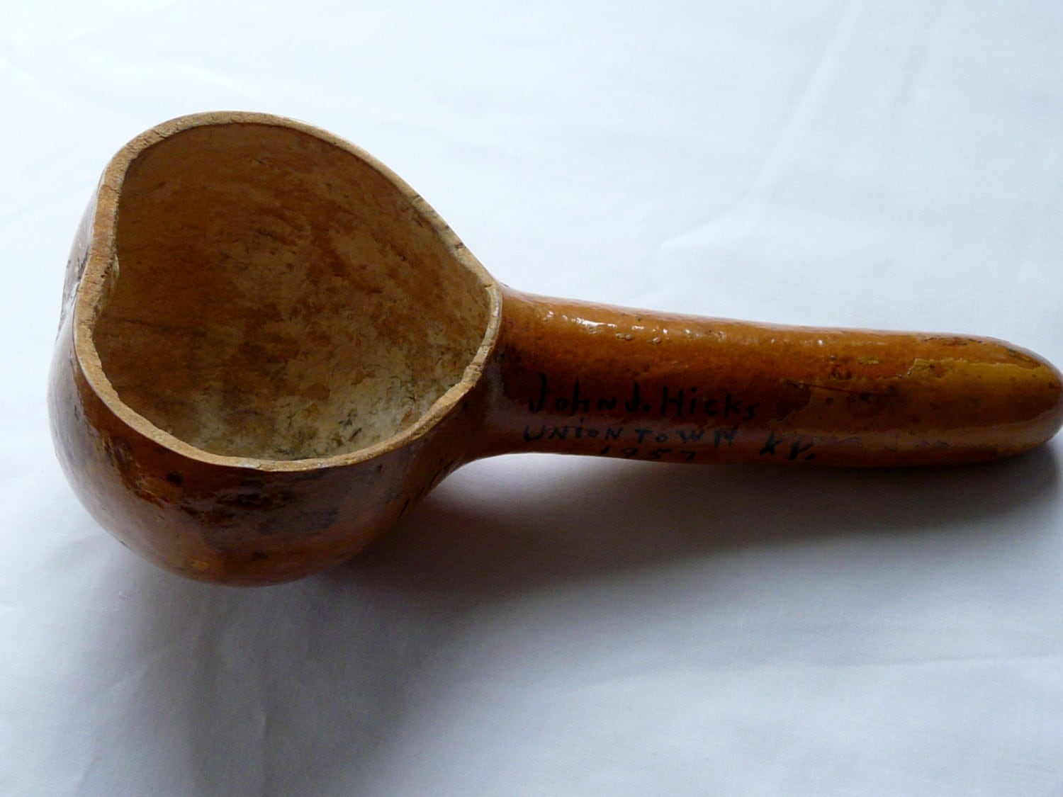 VINTAGE HAND CARVED Gourd Ladle by BLUEWATERVINTAGE on Etsy