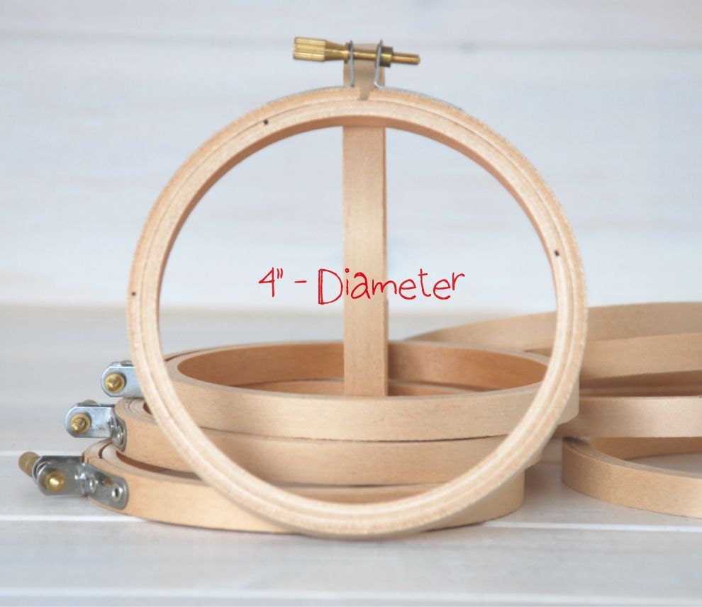 6Pack 4 Wooden Embroidery Hoop Embroidery