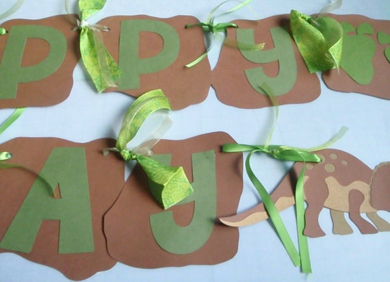 Dinosaur birthday banner