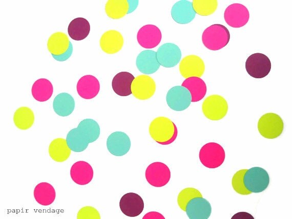 100 polka dot confetti CUSTOM colors available by papirvendage