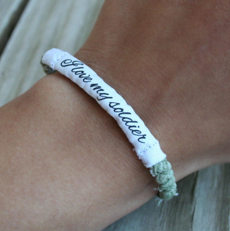 I love my soldier Customizable Military Bracelet Army Air