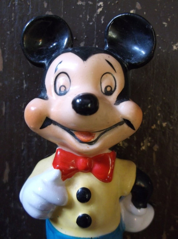 1960 Mickey Mouse Figurine Walt Disney by ChixCoopAntiques on Etsy