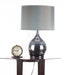 Reserved Modern Chrome Lamp Wood Base