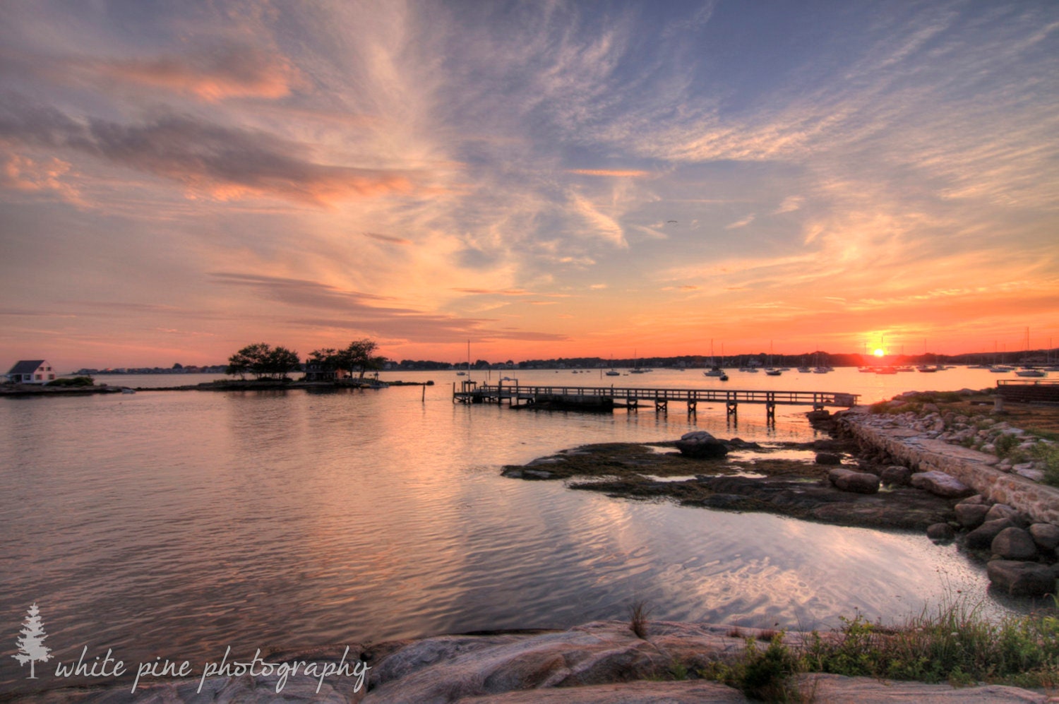 Point Sunset Noank CT 8x10 Photograph