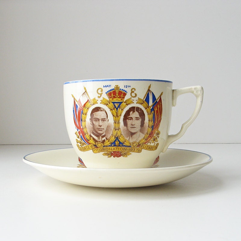 King George VI Coronation Cup and Saucer 1937