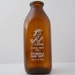 Amber Milk ACL Minnie Quarts Supreme Irvindale Farms Dairy Milk Bottle c 1940 50s