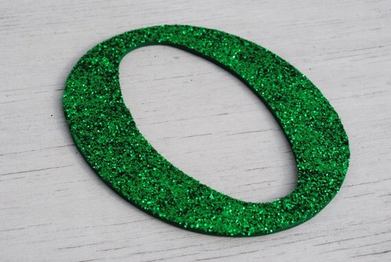 Items similar to Emerald Green Glitter Wall Letters on Etsy