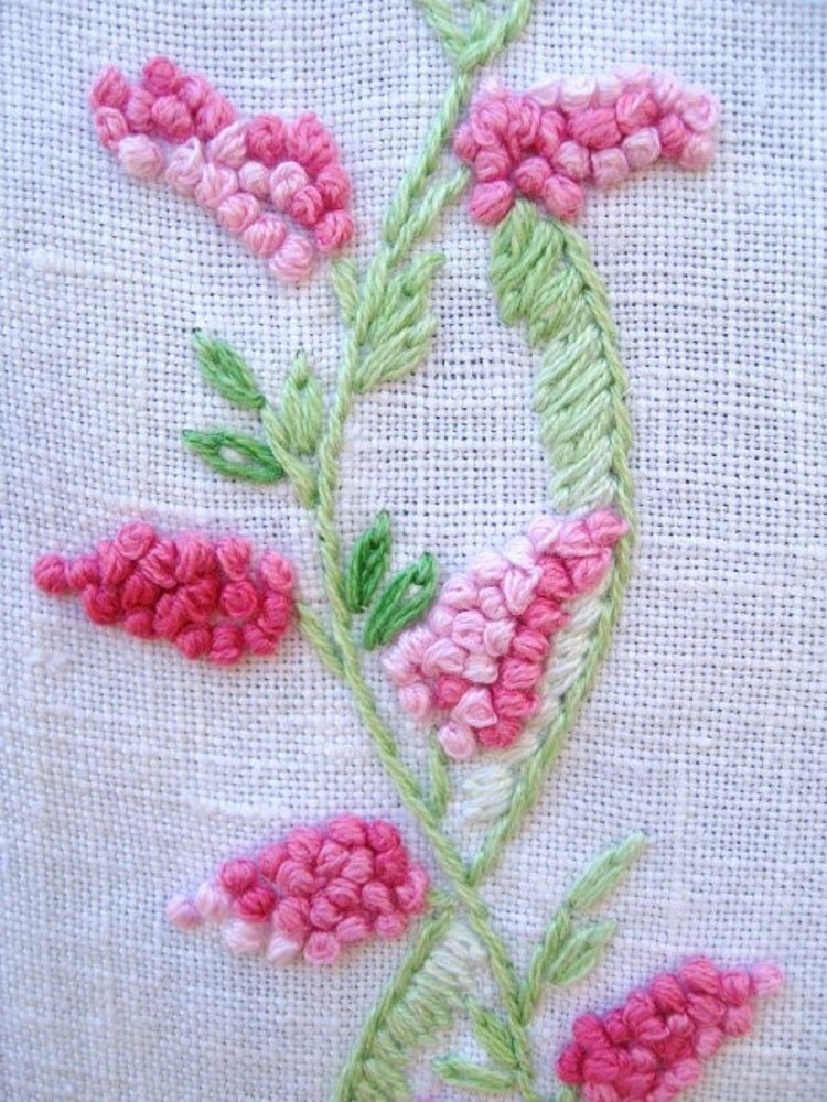 Vintage Fingertip Towel Floral Linen Guest by AWorkofHeartVintage