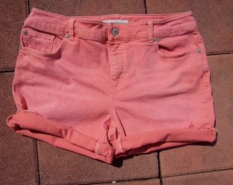 Vintage Chico's High Waisted Jean Shorts size US 15 1990's (S198)