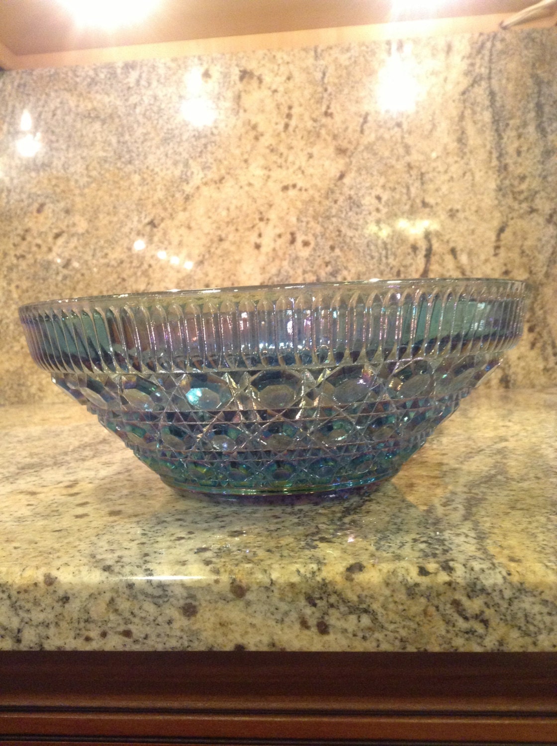 Vintage Federal Glass Co Large Blue by VintageLoveAntiques