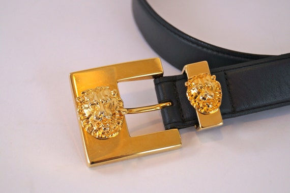 Gold Metal Lion Head Belt Versace Style
