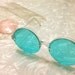 On HOLD for JunebugJ Authentic Vintage Mod 1960s Plastic Italian Sunglasses with Interchangeable Pink & Blue Lensess