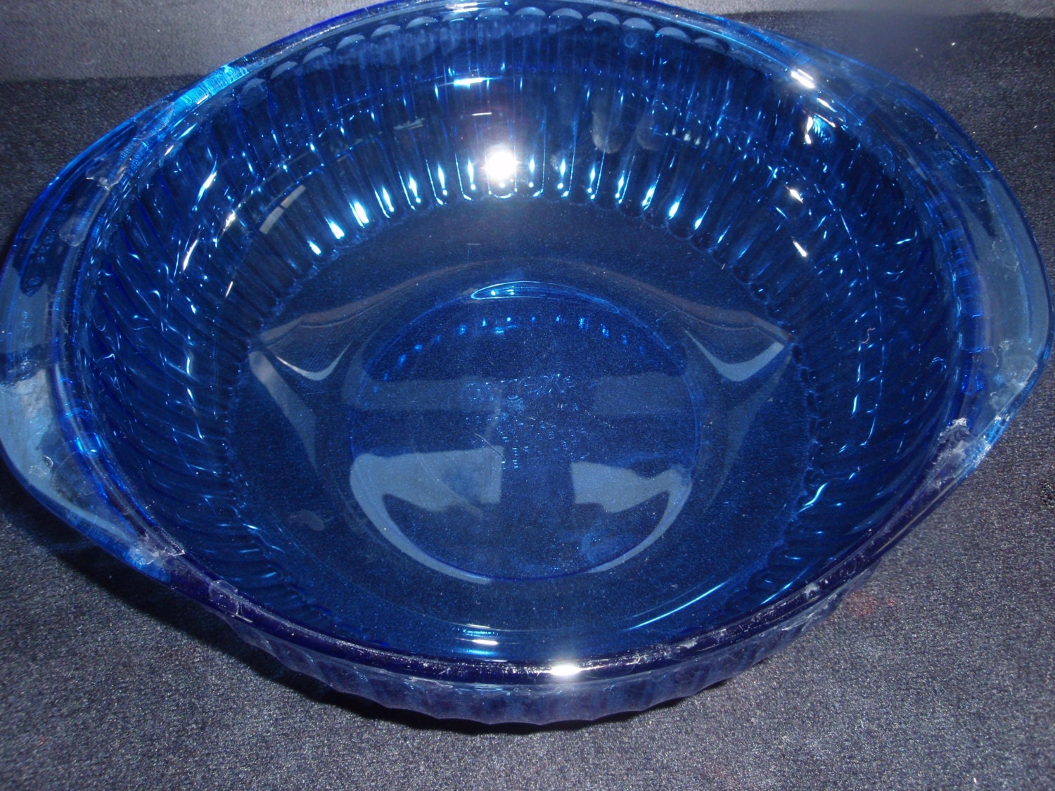 Vintage Cobalt blue Glass Pyrex Bowl Serving Bowl Vintage
